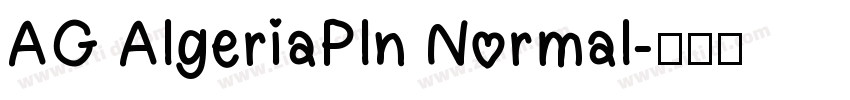 AG AlgeriaPln Normal字体转换